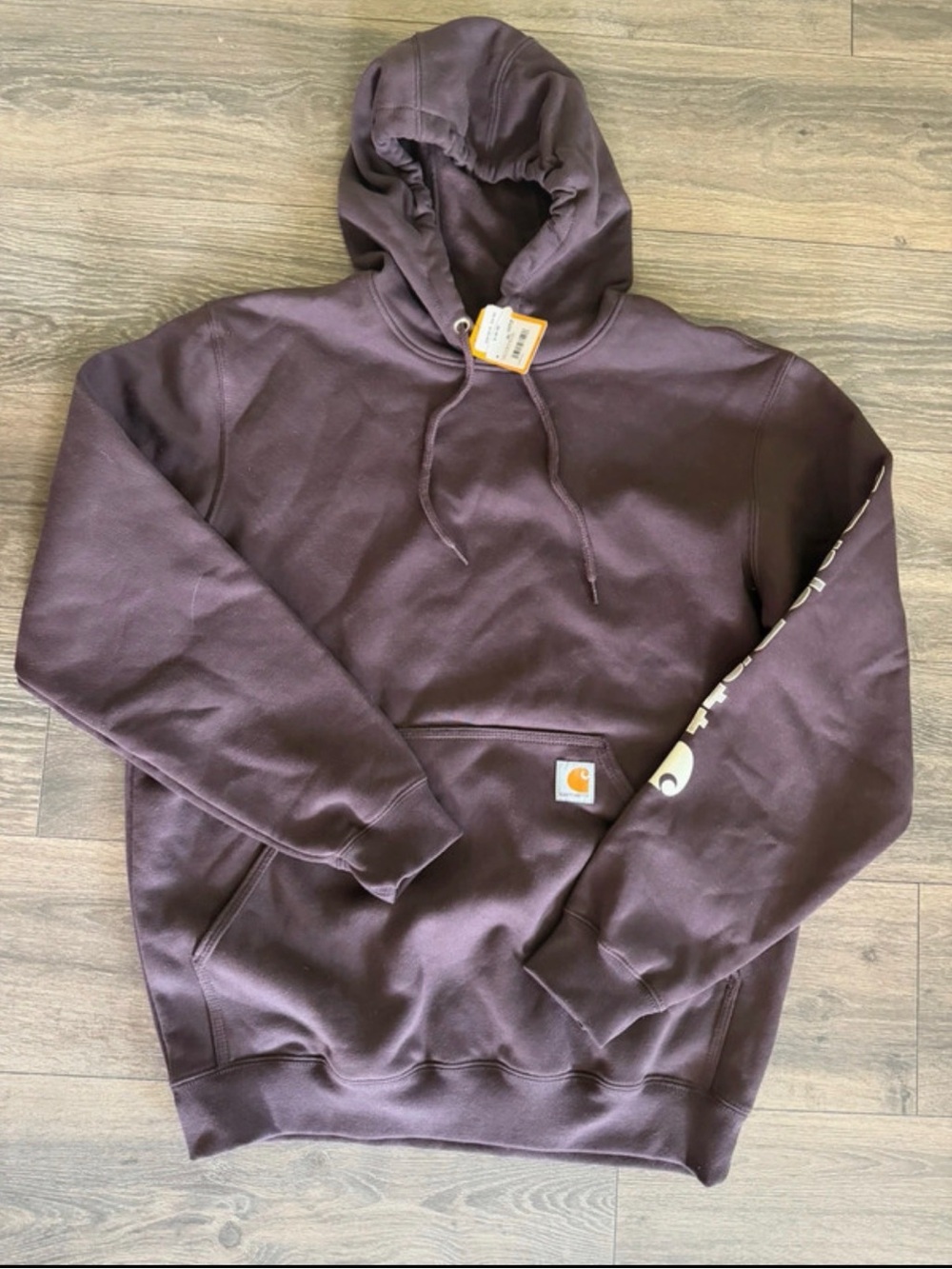 Carhartt Women’s relaxed oversized Dark Brown/plum Hoodie Sweatshirt